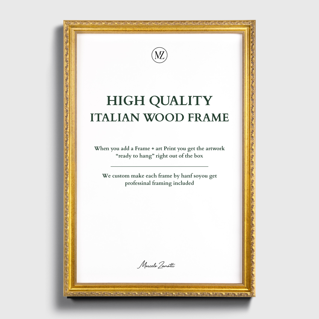 Italian Wood | Gold Vintage Frame