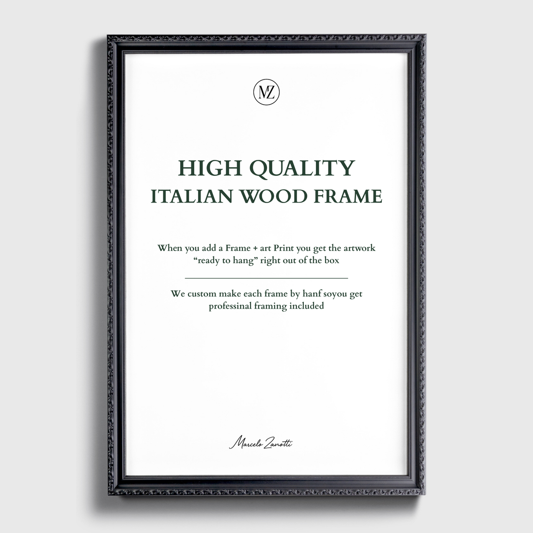 Italian Wood | Black Vintage Frame