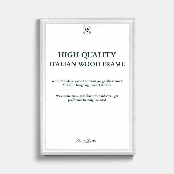 Italian Wood | White Vintage Frame