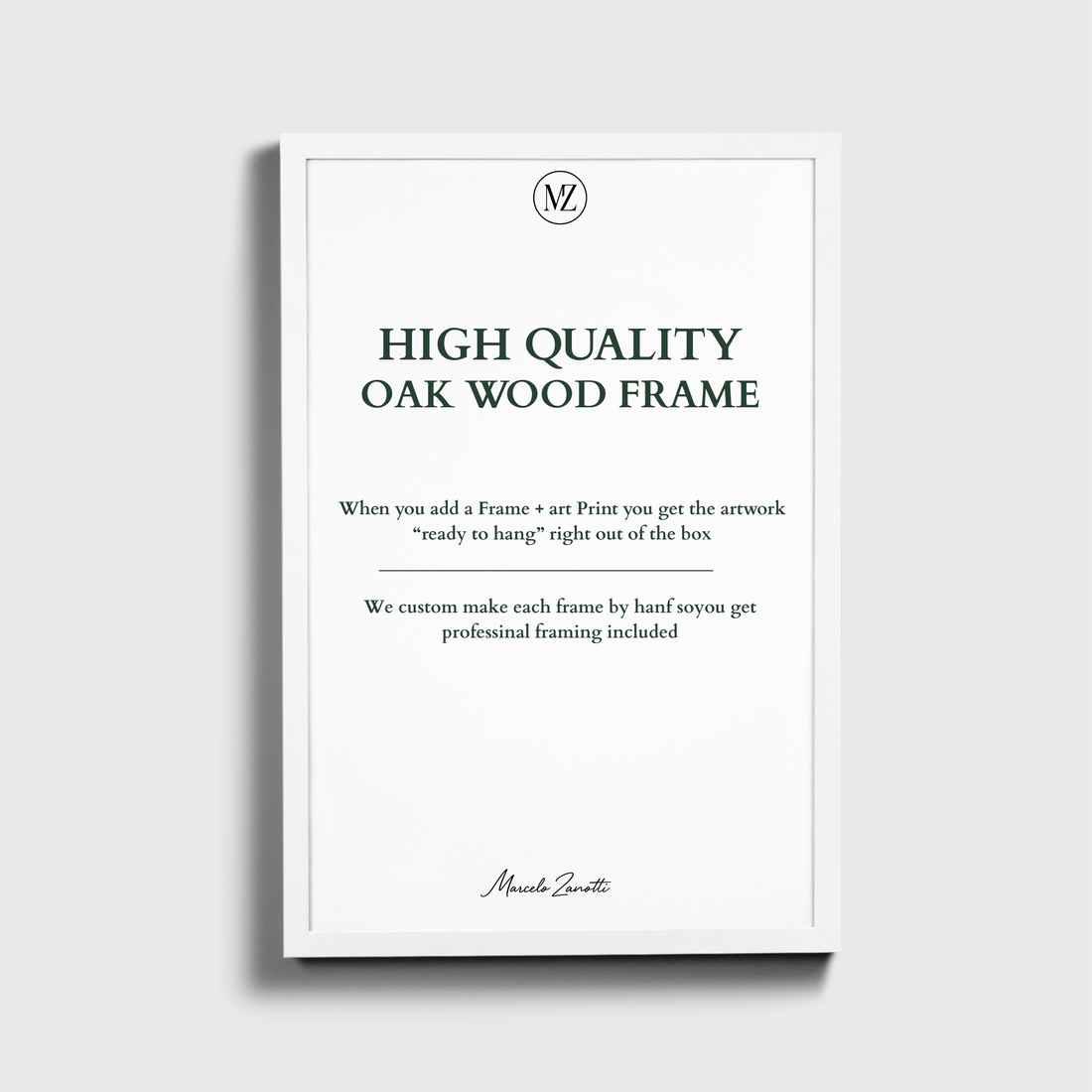 White Wood Gallery Frame