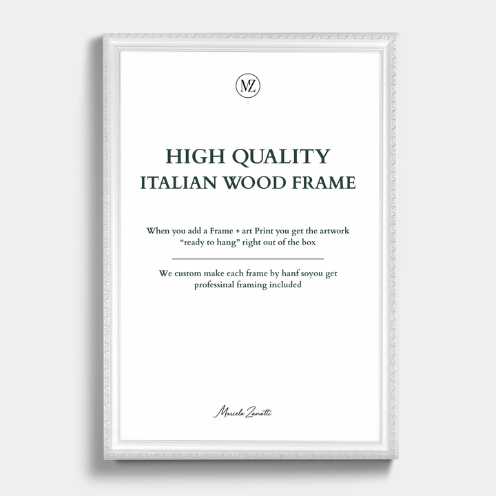 Italian Wood | White Vintage Frame